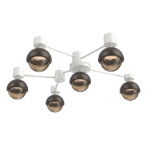 Hammerton SMB0093-H6-WI-B-L3-FB - Cabochon Flush Mount Wall Sconce Salt White