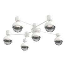 Hammerton SMB0093-H6-WI-S-L1-MS - Cabochon Flush Mount Wall Sconce Salt White