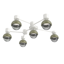 Hammerton SMB0093-H6-WI-S-L3-GE - Cabochon Flush Mount Wall Sconce Salt White