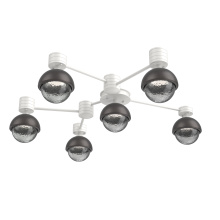 Hammerton SMB0093-H6-WI-S-L3-GP - Cabochon Flush Mount Wall Sconce Salt White