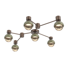 Hammerton SMB0093-HL-BB-A-L3-GE - Cabochon Flush Mount Wall Sconce Burnished Bronze