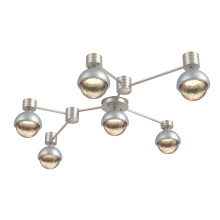 Hammerton SMB0093-HL-BS-A-L3-CS - Cabochon Flush Mount Wall Sconce Beige Silver