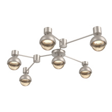 Hammerton SMB0093-HL-BS-A-L3-MS - Cabochon Flush Mount Wall Sconce Beige Silver