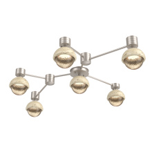 Hammerton SMB0093-HL-BS-A-L3-TR - Cabochon Flush Mount Wall Sconce Beige Silver