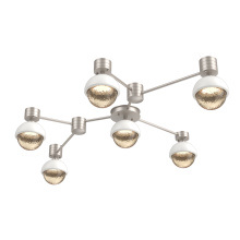 Hammerton SMB0093-HL-BS-A-L3-WI - Cabochon Flush Mount Wall Sconce Beige Silver