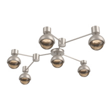 Hammerton SMB0093-HL-BS-B-L3-MS - Cabochon Flush Mount Wall Sconce Beige Silver