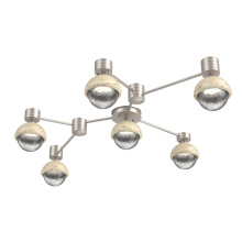 Hammerton SMB0093-HL-BS-C-L3-TR - Cabochon Flush Mount Wall Sconce Beige Silver