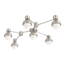 Hammerton SMB0093-HL-BS-WL-L3-MS - Cabochon Flush Mount Wall Sconce Beige Silver