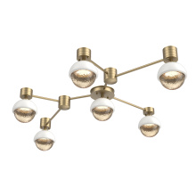 Hammerton SMB0093-HL-GB-A-L3-WI - Cabochon Flush Mount Wall Sconce Gilded Brass