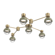 Hammerton SMB0093-HL-GB-C-L1-GE - Cabochon Flush Mount Wall Sconce Gilded Brass