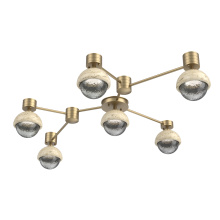 Hammerton SMB0093-HL-GB-S-L3-TR - Cabochon Flush Mount Wall Sconce Gilded Brass