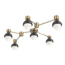 Hammerton SMB0093-HL-GB-WL-L3-MB - Cabochon Flush Mount Wall Sconce Gilded Brass
