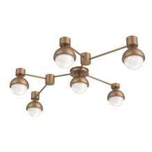 Hammerton SMB0093-HL-NB-WL-L3-MS - Cabochon Flush Mount Wall Sconce Novel Brass