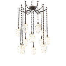 Hammerton SNB0035-12-FB-OA-CH3-E2 - Ellisse Multi Light Pendant Multi Port Canopy Flat Bronze