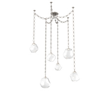 Hammerton SNB0039-06-BS-C-CH1-L3 - Gem Multi Light Pendant Multi Port Canopy Beige Silver