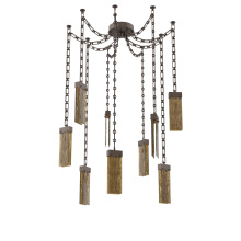 Hammerton SNB0042-09-FB-BG-CH3-L3 - Parallel Multi Light Pendant Multi Port Canopy Flat Bronze