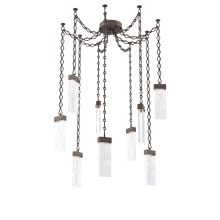 Hammerton SNB0042-09-FB-CG-CH1-L3 - Parallel Multi Light Pendant Multi Port Canopy Flat Bronze