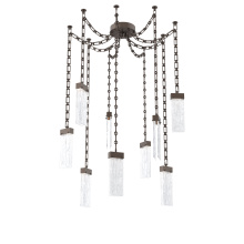 Hammerton SNB0042-09-FB-CG-CH3-L1 - Parallel Multi Light Pendant Multi Port Canopy Flat Bronze