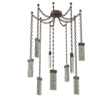 Hammerton SNB0042-09-FB-SG-CH2-L1 - Parallel Multi Light Pendant Multi Port Canopy Flat Bronze
