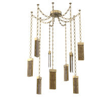 Hammerton SNB0042-09-GB-BG-CH1-L1 - Parallel Multi Light Pendant Multi Port Canopy Gilded Brass