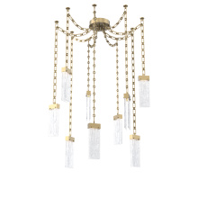 Hammerton SNB0042-09-GB-CG-CH3-L3 - Parallel Multi Light Pendant Multi Port Canopy Gilded Brass