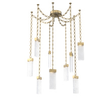 Hammerton SNB0042-09-GB-CR-CH1-L3 - Parallel Multi Light Pendant Multi Port Canopy Gilded Brass