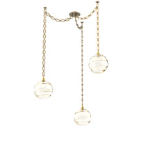 Hammerton SNB0047-03-GB-OA-CH2-E2 - Terra Multi Light Pendant Multi Port Canopy Gilded Brass