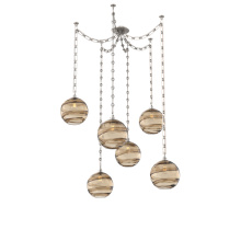 Hammerton SNB0047-06-BS-OB-CH3-E2 - Terra Multi Light Pendant Multi Port Canopy Beige Silver