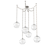 Hammerton SNB0047-06-BS-OC-CH1-E2 - Terra Multi Light Pendant Multi Port Canopy Beige Silver