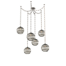 Hammerton SNB0047-06-BS-OS-CH2-E2 - Terra Round 6pc Swag Multi-Pendant Chain