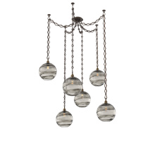 Hammerton SNB0047-06-FB-OS-CH1-E2 - Terra Multi Light Pendant Multi Port Canopy Flat Bronze