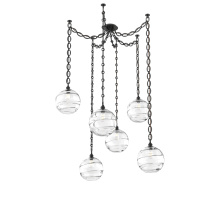 Hammerton SNB0047-06-MB-OC-CH2-E2 - Terra Multi Light Pendant Multi Port Canopy Matte Black