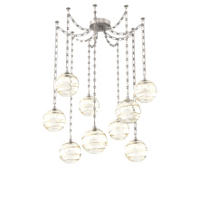 Hammerton SNB0047-09-BS-OA-CH3-E2 - Terra Round 9pc Swag Multi-Pendant Chain