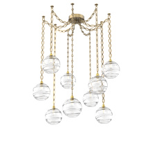 Hammerton SNB0047-09-GB-OC-CH2-E2 - Terra Multi Light Pendant Multi Port Canopy Gilded Brass