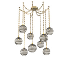 Hammerton SNB0047-09-GB-OS-CH2-E2 - Terra Multi Light Pendant Multi Port Canopy Gilded Brass