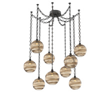 Hammerton SNB0047-09-MB-OB-CH1-E2 - Terra Multi Light Pendant Multi Port Canopy Matte Black