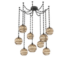 Hammerton SNB0047-09-MB-OB-CH3-E2 - Terra Multi Light Pendant Multi Port Canopy Matte Black
