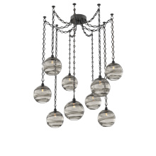 Hammerton SNB0047-09-MB-OS-CH1-E2 - Terra Multi Light Pendant Multi Port Canopy Matte Black