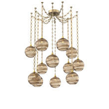 Hammerton SNB0047-12-GB-OB-CH1-E2 - Terra Multi Light Pendant Multi Port Canopy Gilded Brass
