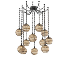 Hammerton SNB0047-12-MB-OB-CH1-E2 - Terra Multi Light Pendant Multi Port Canopy Matte Black