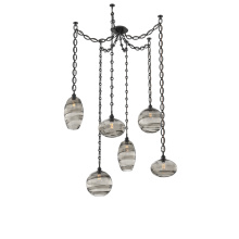 Hammerton SNB0048-06-MB-OS-CH2-E2 - Misto Multi Light Pendant Multi Port Canopy Matte Black
