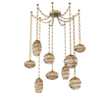 Hammerton SNB0048-09-GB-OB-CH2-E2 - Misto Multi Light Pendant Multi Port Canopy Gilded Brass