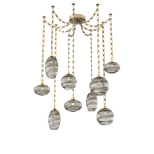 Hammerton SNB0048-09-GB-OS-CH3-E2 - Misto Multi Light Pendant Multi Port Canopy Gilded Brass