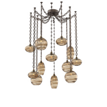 Hammerton SNB0048-12-FB-OB-CH2-E2 - Misto Multi Light Pendant Multi Port Canopy Flat Bronze