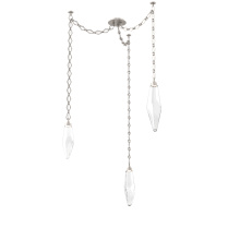 Hammerton SNB0050-03-BS-CC-CH1-L1 - Rock Crystal Multi Light Pendant Multi Port Canopy Beige Silver