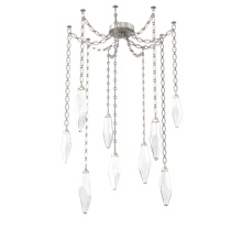 Hammerton SNB0050-09-BS-CC-CH2-L1 - Rock Crystal Multi Light Pendant Multi Port Canopy Beige Silver