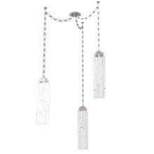 Hammerton SNB0056-03-BS-LC-CH3-L3 - Ledgestone Multi Light Pendant Multi Port Canopy Beige Silver