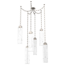 Hammerton SNB0056-06-BS-LC-CH2-L1 - Ledgestone Multi Light Pendant Multi Port Canopy Beige Silver
