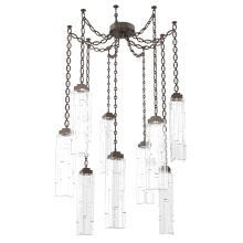 Hammerton SNB0056-09-FB-LC-CH2-L3 - Ledgestone Multi Light Pendant Multi Port Canopy Flat Bronze