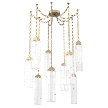 Hammerton SNB0056-09-GB-LC-CH1-L1 - Ledgestone Multi Light Pendant Multi Port Canopy Gilded Brass